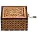 Huntmic Can't Help Falling in Love Music Box, Antique Engraved Wood Musical Boxes for Girlfriend Christmas Valentine's Day Present, Hand-Operated Wooden Music Case (Wood-A)