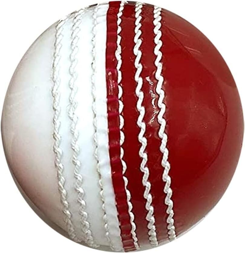 Owlix Dual Color Cricket Sports Training Double Color Ball red and White Cricket Leather Ball (Standard, Pack of 2)-picture-18
