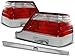 Rear Lights VR-1874 Tail Light Assembly Tail Lamp 1 Pair Driver And Passenger Side Complete Set Red White compatible with Mercedes-Benz W140 1995 1996 1997 1998