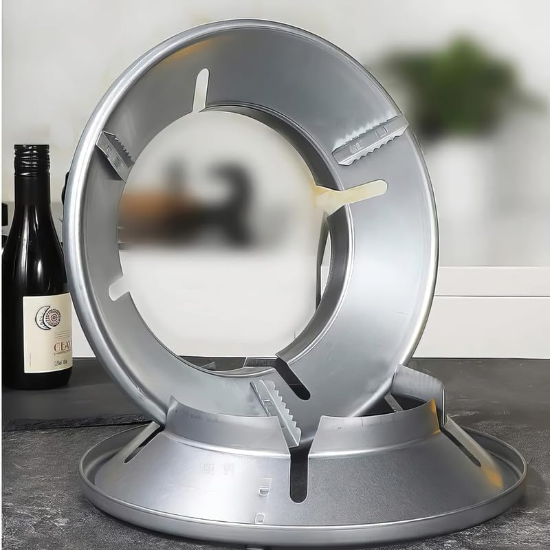 Image of Gas Saver Burner Stand | Burner Stand | Gas Saver Jali | Windproof Gas Saver Stand | Gas Saving Ring | Gas Saver Round Burner Stand, Suitable For All Gas Stove (Silver, PACK OF 2)