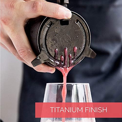 Hawthorne Stainless Steel Strainer | Professional Cocktail Strainer, Two Prong Cocktail Straining Tool for Bartenders and Mixologists, Titanium Coated by Root7