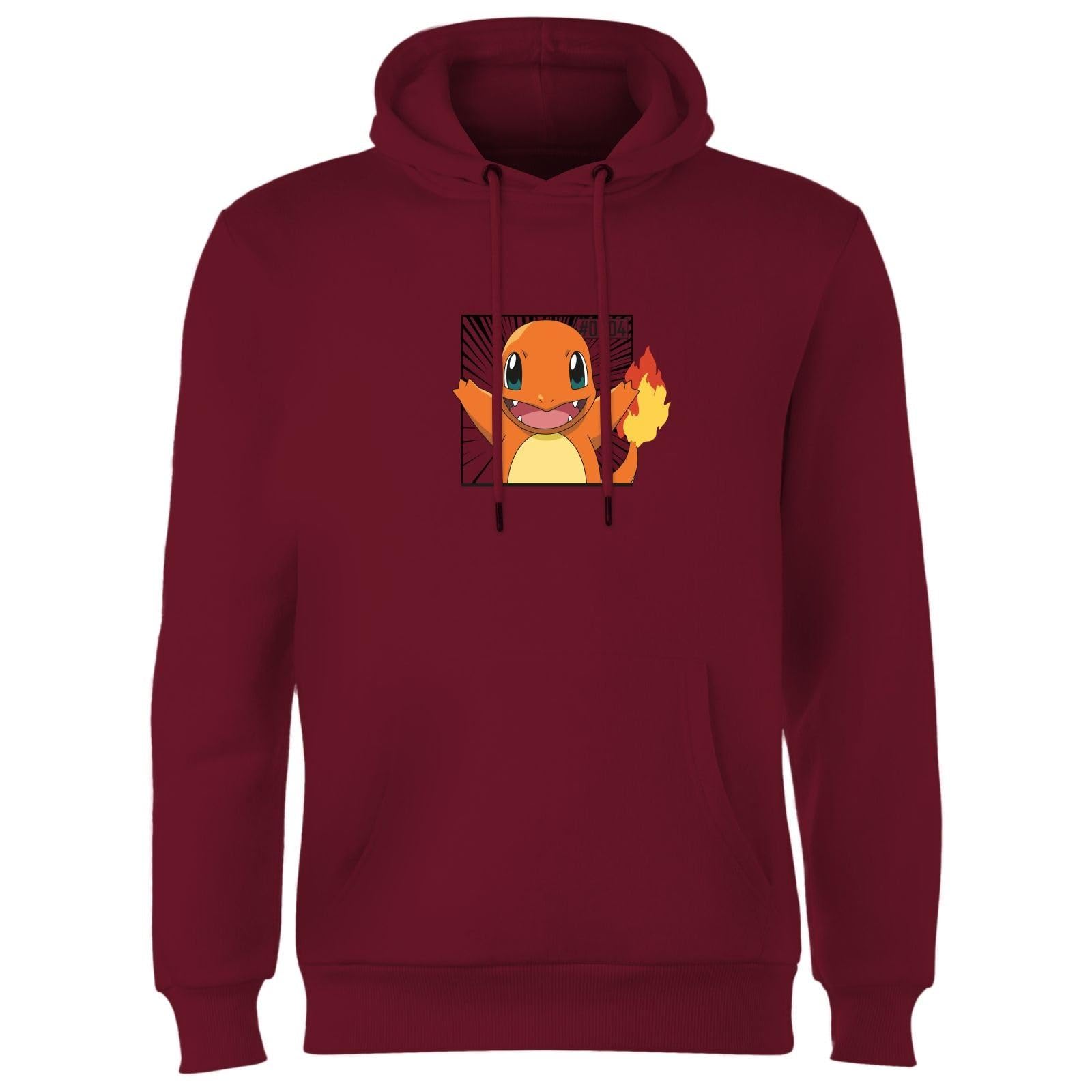 Zavvi Official Pokémon Pokédex Charmander Hoodie Adults Burgundy - XXL