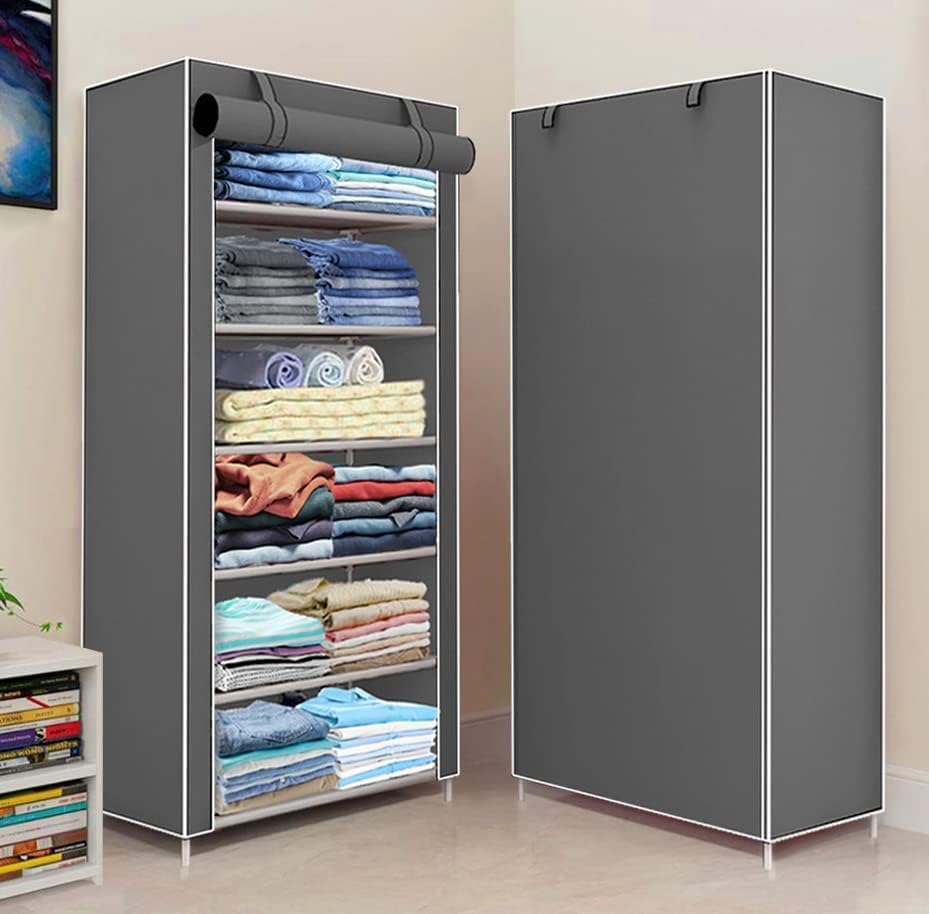 YouCopia Baby Foldable Wardrobe for Clothes Storage, Kids Almirah for Clothes, Baby Cupboard for Clothes Storage Collapsible Wardrobe for Kids Clothes/Toys/Books (Grey, 6-Layer) (B0DDCFW11S) Amazon Price History, Amazon Price Tracker