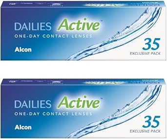 Set of 2 Alcon Daily Active, 35 Pieces, Dailies Aqua Comfort Plus Successor Item, BC 8.7 PWR-3.50