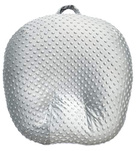 KiddyKlouds Baby Lounger Cover | Newborn Lounger Removable Cover | Highly Water Resistant Minky Fabric (No. 10 - Light Grey)