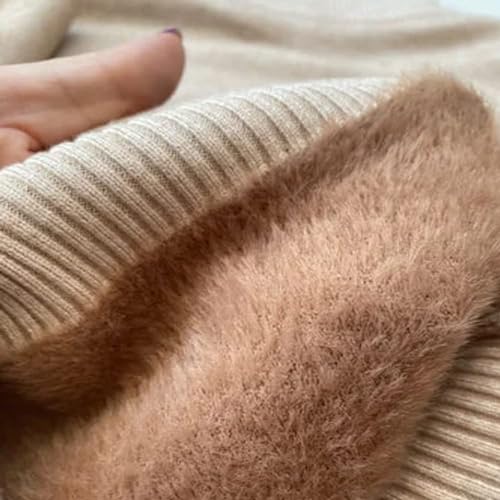 Winter Fleece Thick Knitted Bottoming Shirt,SuéTer TéRmico para Mujer,Thermal Sweater for Women4