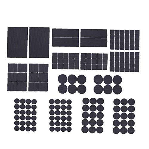 Self-Stick Furniture Pads - 276 Pieces Multi Size Table Chair Leg Covers Anti-Slip EVA Floor Protectors Black