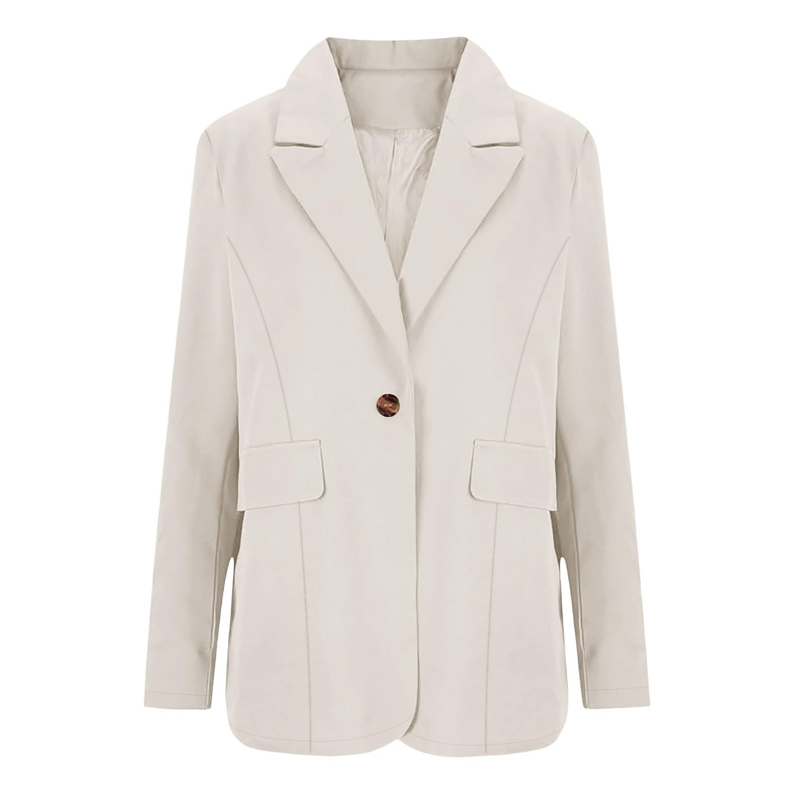 Blazer Casuales Mujer Manga Larga Solapa Ligeros Botones Fina Chaqueta Mujer Entretiempo Trabajo Elegante Blazer Slim Fit Frente Abierto Manga Larga Trabajo Oficina Boda Invitada Blazer Chaqueta
