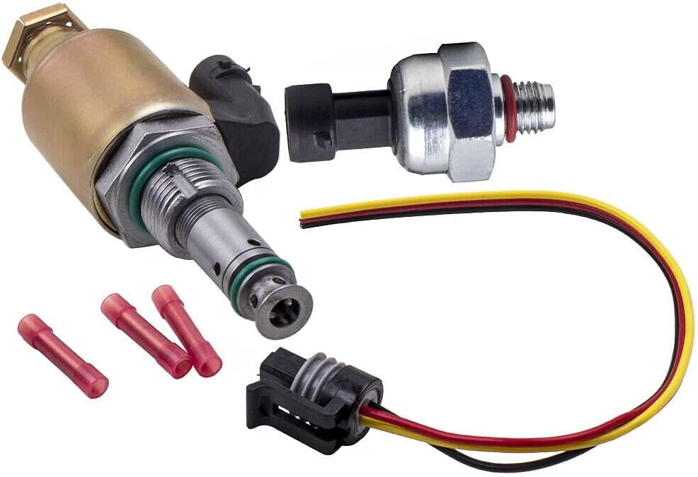 HuiGood 1841086C91 1845274C92 F81A9C968AA F81Z9C968AB AP63402 122-5053 Fuel Pressure Regulator Sensor Valve IPR & ICP Compatible with For-d Diesel 7.3L DT466E DT466