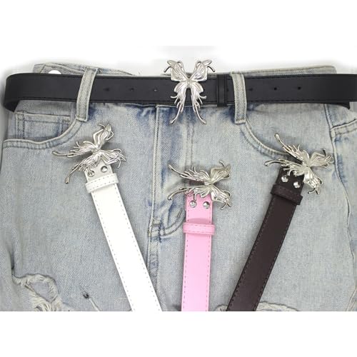 Casual Pin Buckle PU Belt For Women Cool Subculture Butterfly Buckle Waist Belt Vintage Belt For Teens Girls Accessory4