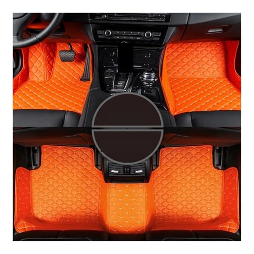 Tapis de sol voiture pour 3008 207 308 208 tapis antidérapant auto orange