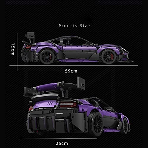 QIXIAOCYB XSuper 1: 8 911 Technics Supercar-Auto mit anheblichen Spoiler 3850 stücke DIY Racing Supersport Auto… – Bild 7