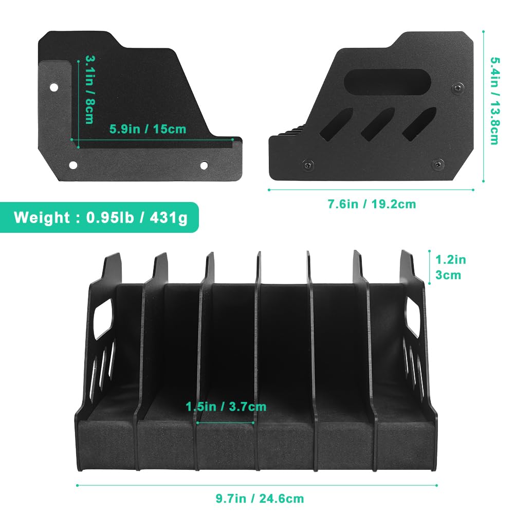 MiOYOOW Porta Pistola in Schiuma Eva, Supporto per Pistole Contiene da 4/6/8 Slot per Esposizione con Cacciavite, Portafucili Espositore per Pistola