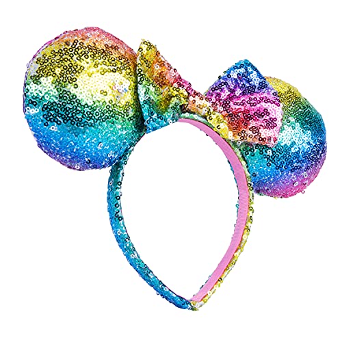 Disney - Minnie Mouse Ears - Amazing Colorful Disney Ears - Non Slip Headband - Disney World Costume Ears - Hair - Birthday Supply - Non Slip Headband - Disney World Accessories for Trip - Ages 3+