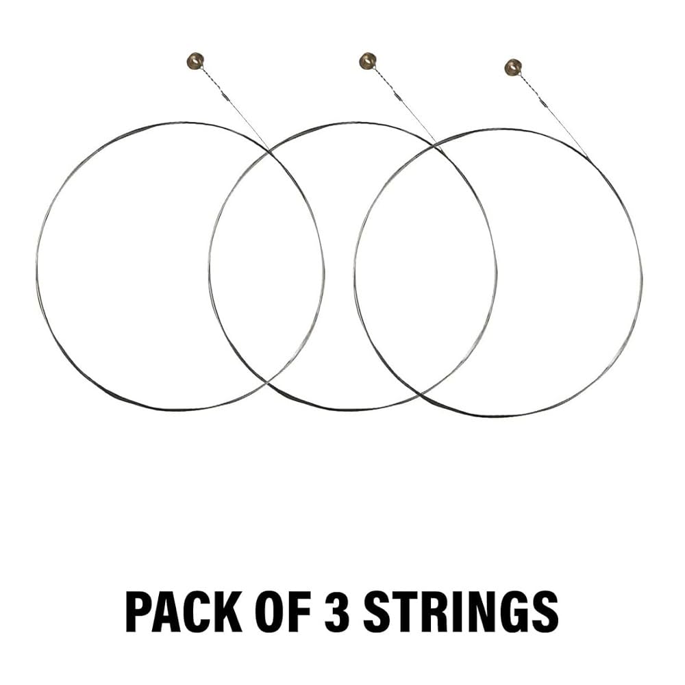 Kadence STRA1ST Jamming Series Acoustic Guitar Strings - Pack of 3 | Alloy Steel, 1st E String (0.011 Gauge) | For Acoustic & Semi-Acoustic Guitars | Silver