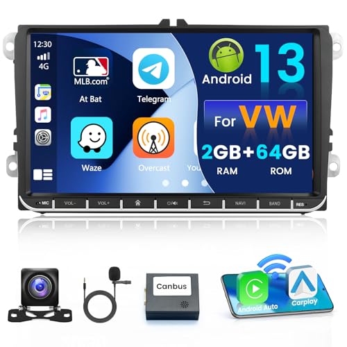 Android 13 Carplay Wireless Autoradio mit Navi für VW Golf 5 6 Polo Skoda