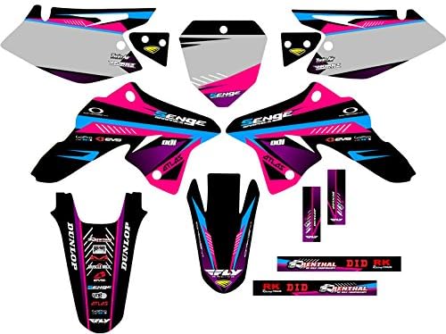 2008-2025 DRZ 125 Surge Black Senge Graphics Complete Kit Compatible with Suzuki