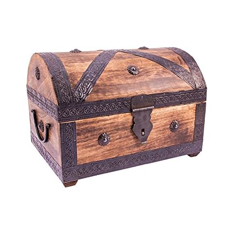 Holzspielerei Piratentruhe Mango geflammt groß Cover