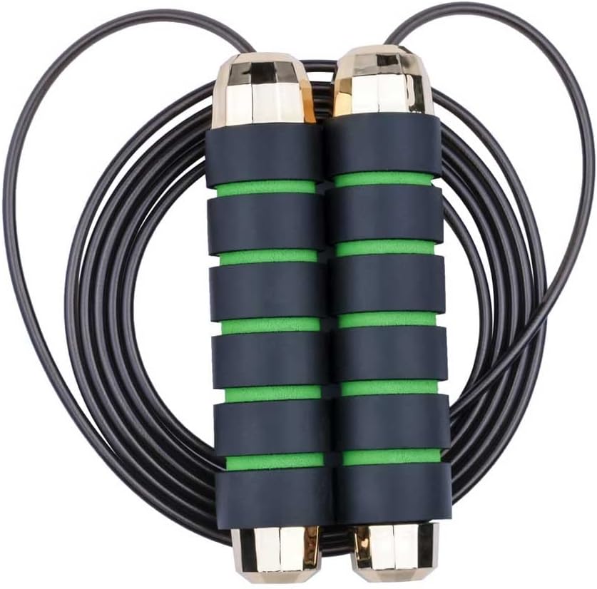 Jump Rope Ball Bearing -Free Rapid Speed Cable Boxing Skipping Rope Adjustable Jumping Ropes for Men Women and Kids