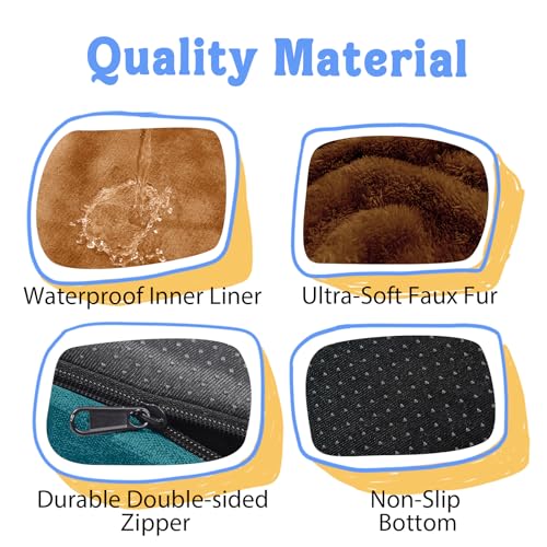 Image of Chez Paw Waterproof Orthopedic XL Dog Bed for Large and Extra Large Dogs | Egg Crate Foam, 4-Sided Bolster Support, Waterproof Liner, Non-Slip Bottom, Machine Washable Cover, 42 x 30 Inch