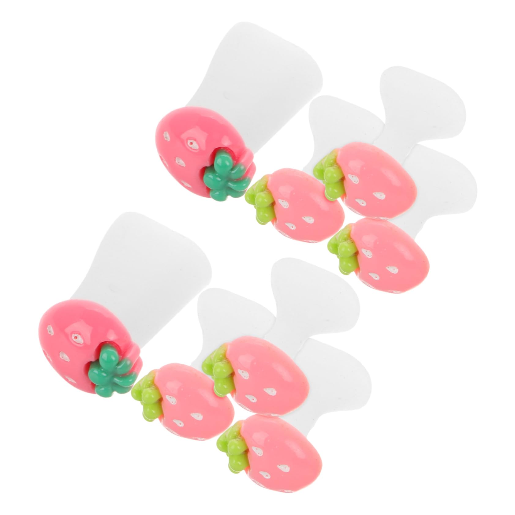 Mikinona Strawberry Design Toe Spacers Comfortable Nail Art Separator Foam Toe Spacers for Women's Pedicure