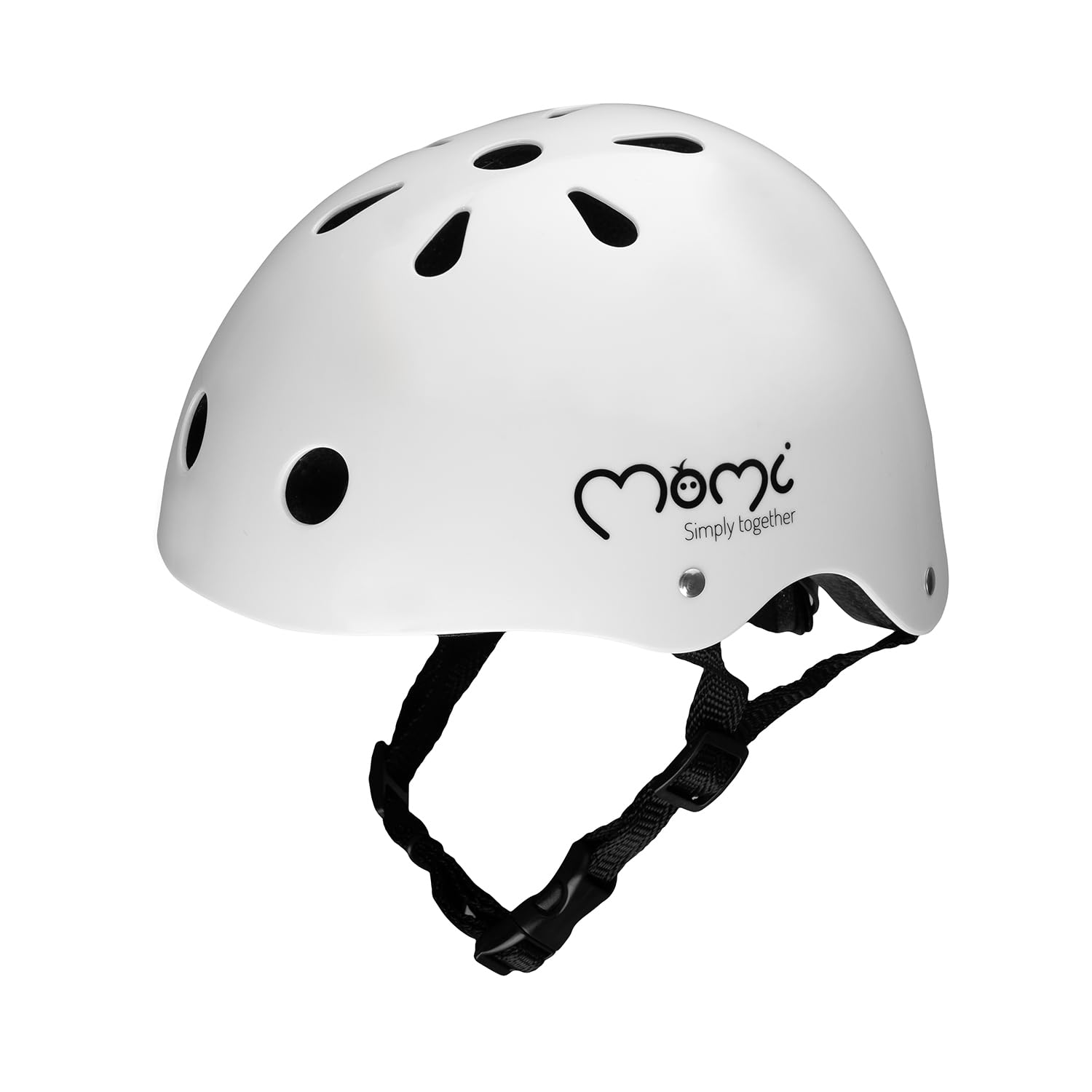 MoMi Mimi Kinderhelm verstellbar, Kopfumfang 48 – 55 cm, stoß- und schlagfester Fahrradhelm für Kinder, 11 Lüftungsöffnungen, Schaumstoffpolsterung, Einstellbarer Kinnriemen