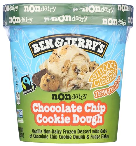 Ben & Jerrys Non-Dairy Chocolate Chip Cookie Dough Ice Cream 458ml - Frozen