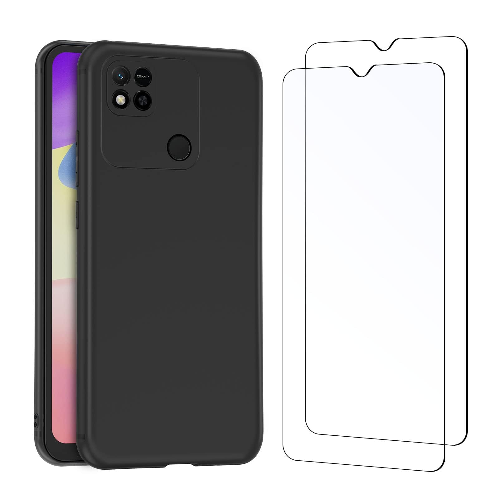 Custodia Xiaomi Redmi 10A/9C 360° Antiurto Trasparente Viola | Cover Con Protezione Schermo Incorporata E Silicone Morbido