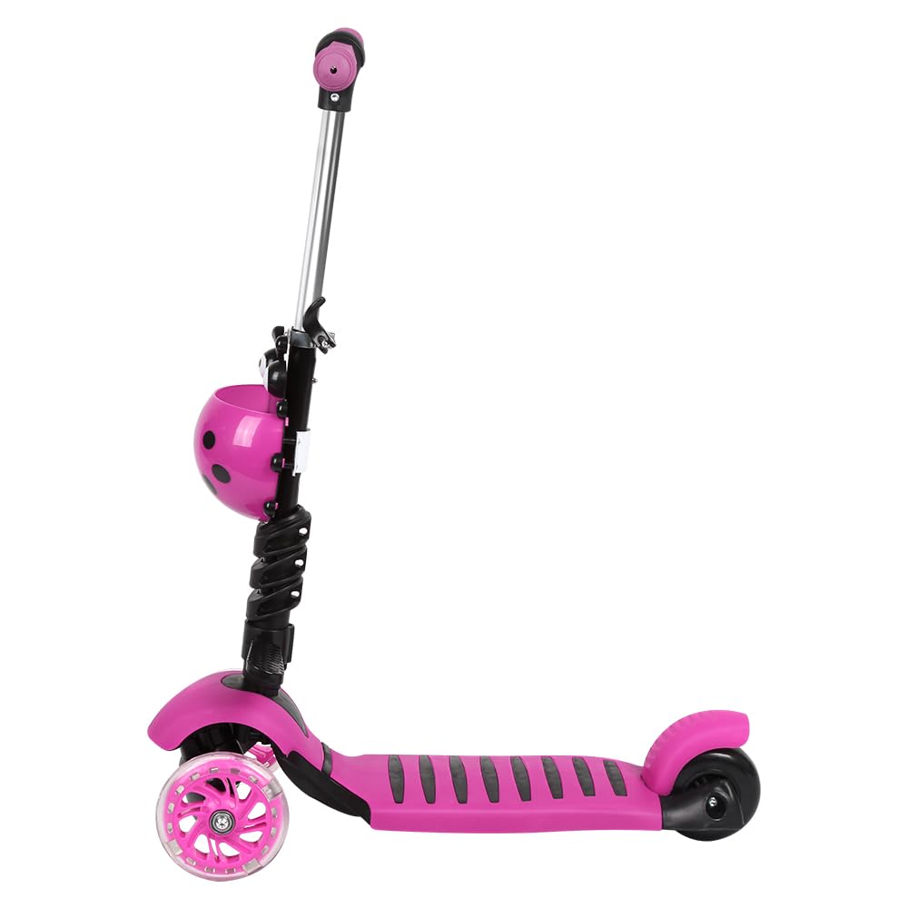 Patinete infantil 3 en 1 a 3 ruedas LED, altura ajustable