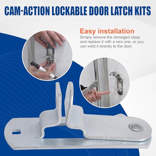 Image of Fuoequl Trailer Hasp Bolt Kit for Trailer Cam Action Hasp | (Cargo Trailer Door hasp)