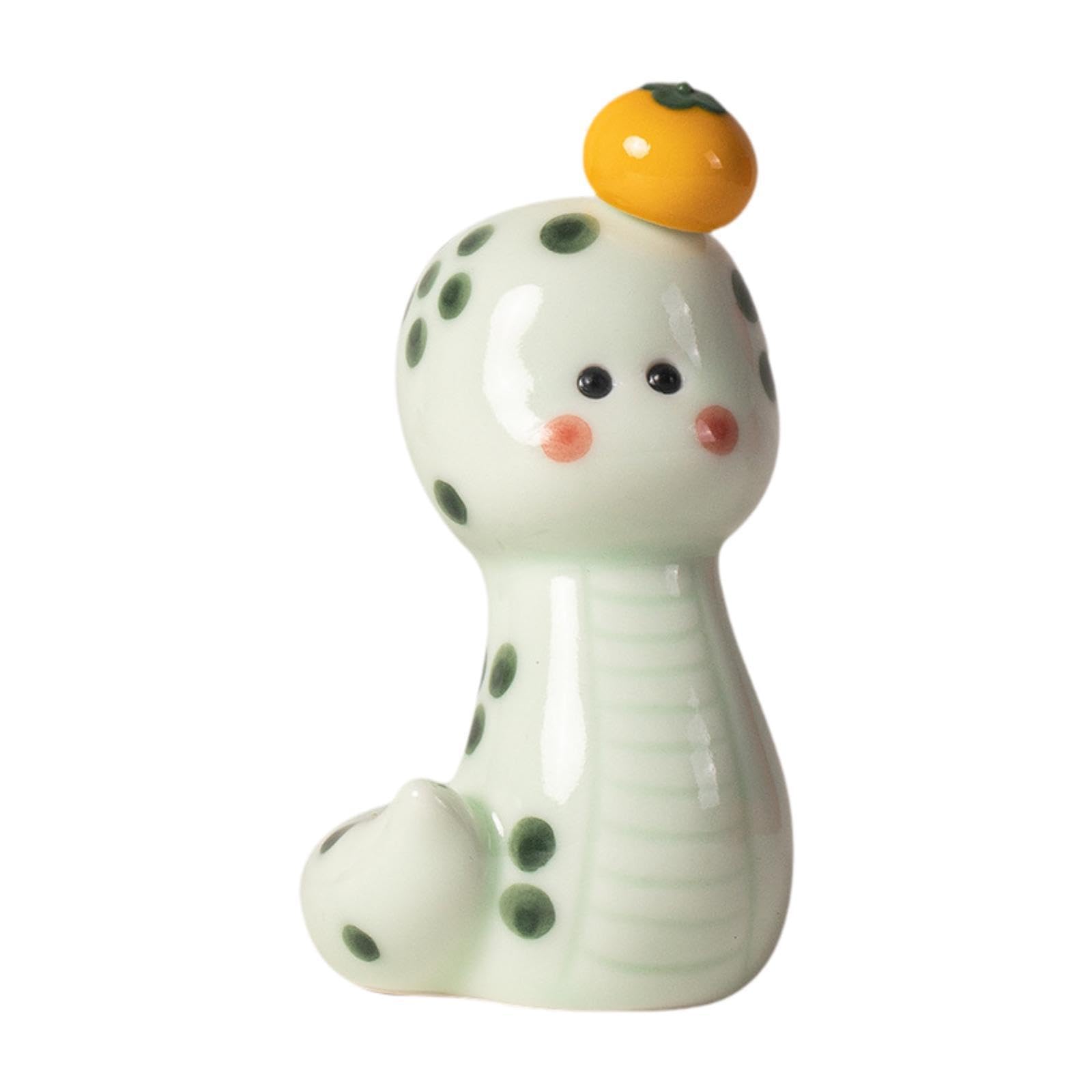 CYDZSRA Cute Miniature Snake Figures Charming Resin Tea Pet Ornaments Unique Decoration For Office And Home Adorable Snake Baby Tea Pet Figurine Adds Of Personality And Charm To