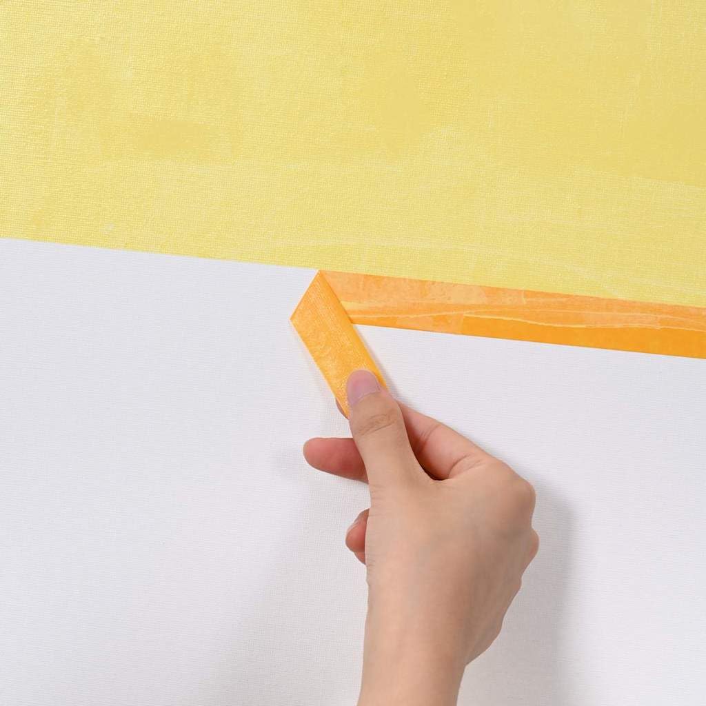 Malerklebebänder 6 Stück gelb, Papier, 25 mm x 50 m je Rolle, für Innen und Außen, sauber ablösbar, für Renovierung, Abdeckband, Heimwerker und Werkstatt