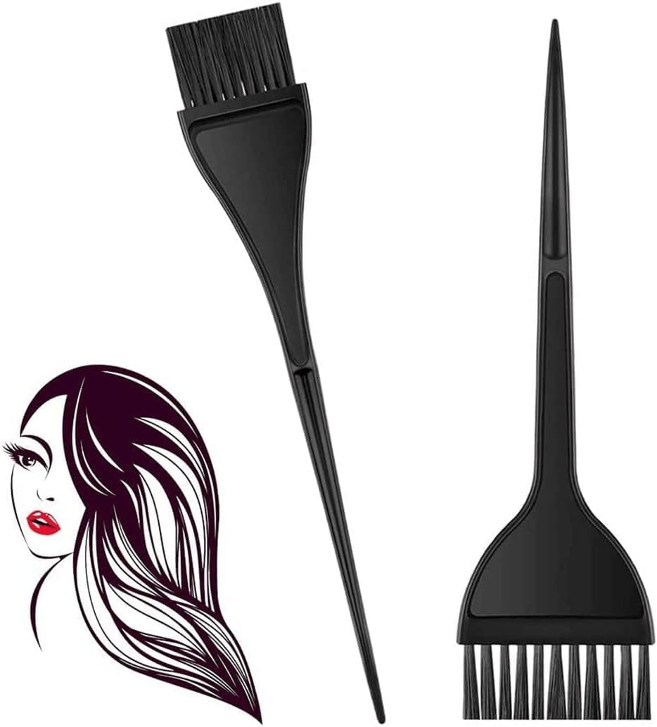 Hair Dye Set (2 PCS) Colouring Tint Tool Brush Kit and Bleach Mixing Bowl Set Double-Sided Colouring Comb & Bowl Set Kit Salon Professional Highlighting Kit for Men Women Girls