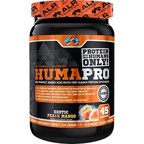 Humapro by ALR Industries Premium Protien Powder, Exotic Peach Mango, 334 Grams