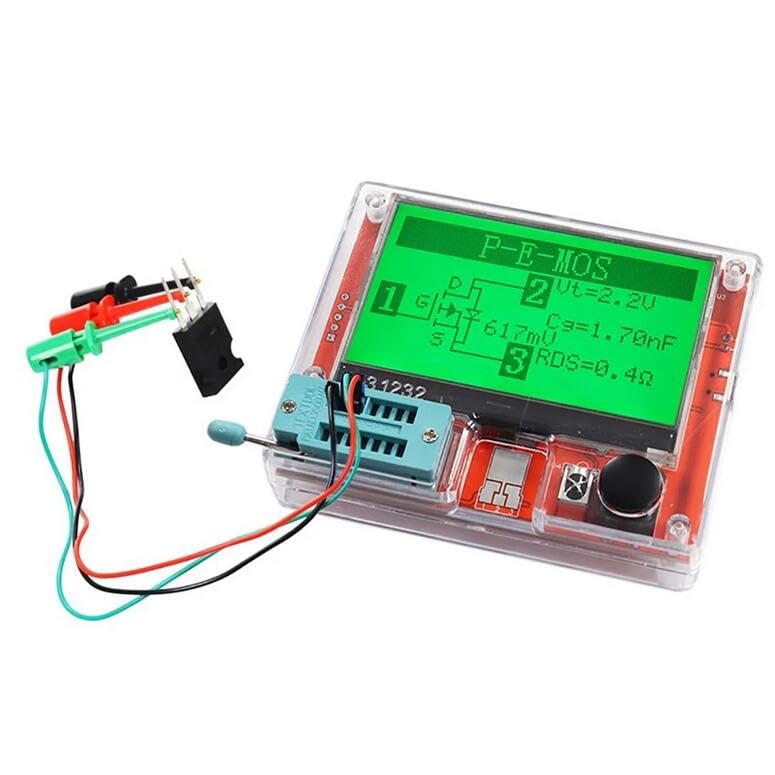 TFT LCD Multimeter Transistor Tester, Colorful Display for Diode Triode MOS/PNP/NPN Capacitor Resistor Transistor LCR-T10H