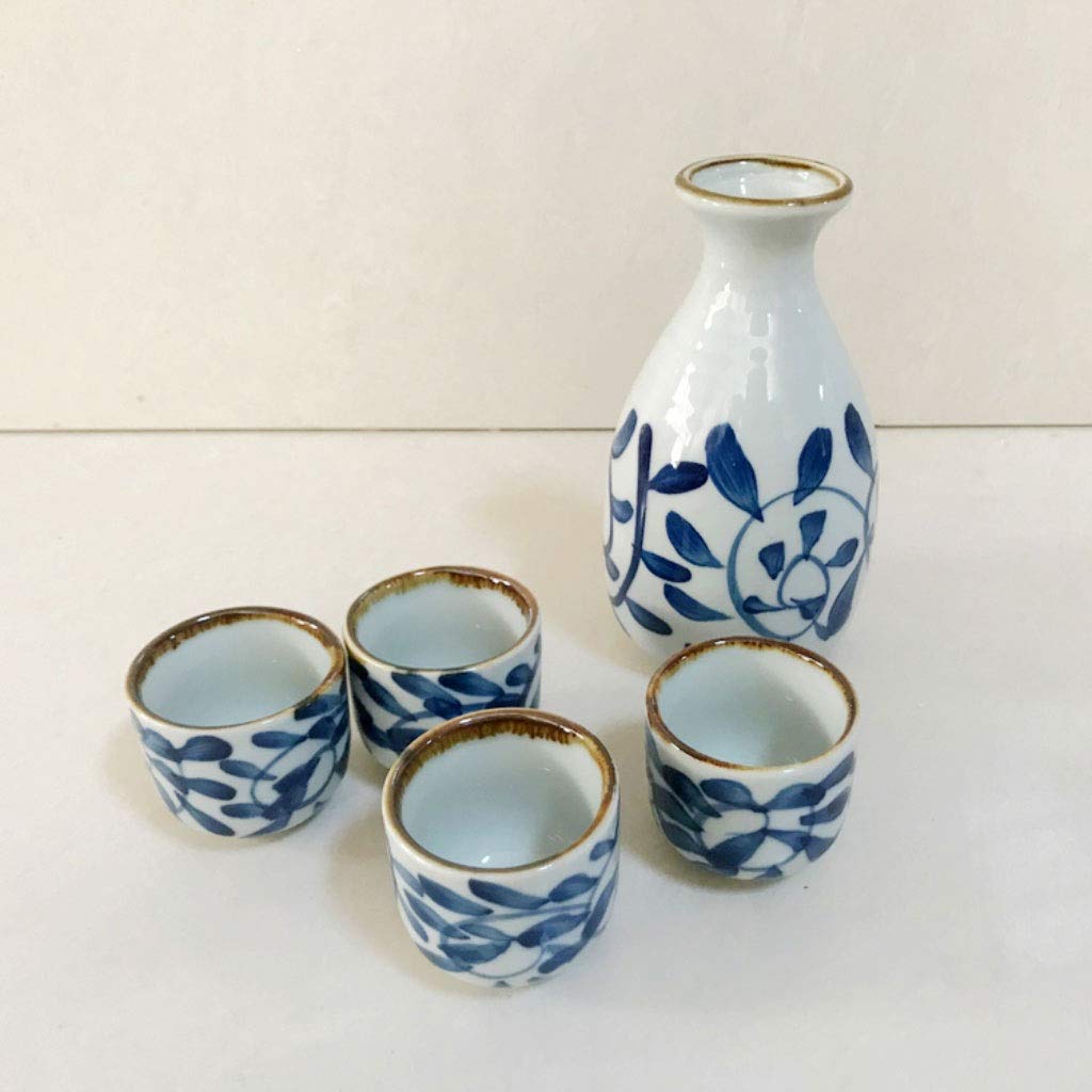 CUNTO Tazza per Sake Set da 6 Pezzi Set per Sake Artigianato Tazza per Sake Set per Sake Freddo/Caldo/tè/Sake Pentole per Sake Bianche