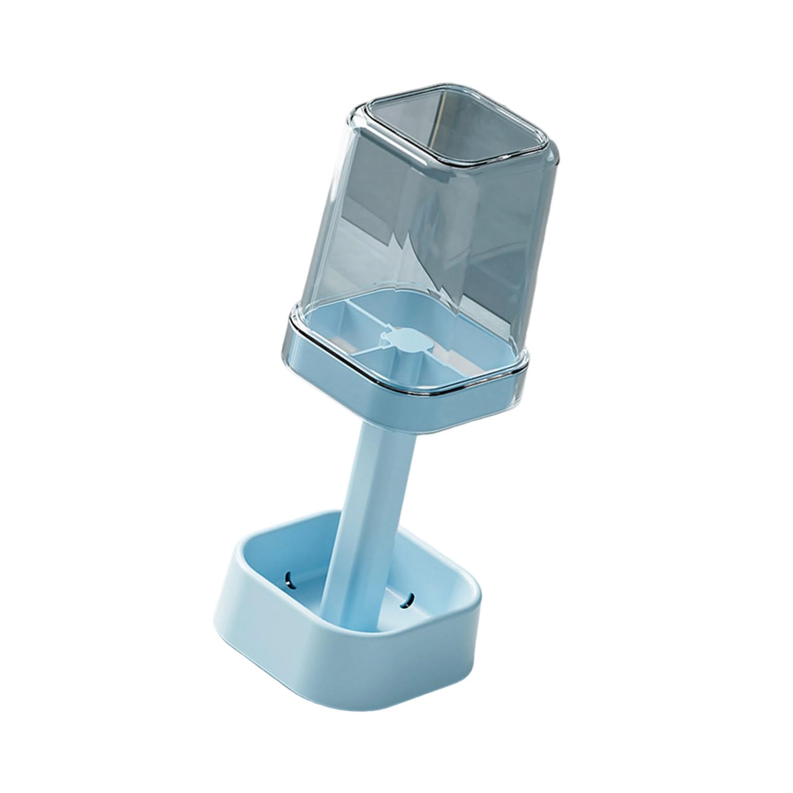 Jazuaiao Toothbrush Organizers with Dustproof Cover Leakproof Base Bathroom Shelf for Mouth Hygiene Essential Bathroom Organizers with Drainage Design
