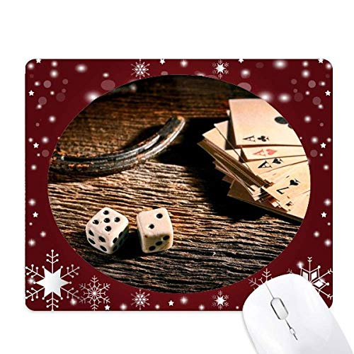 Tapis de souris flocons de neige et poker pour votre bureau en hiver