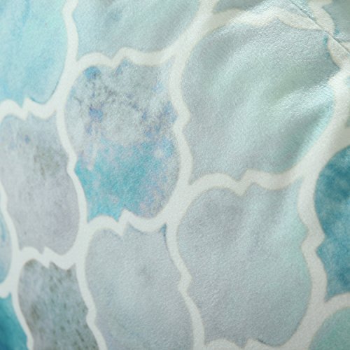 CaliTime-Pack-of-2-Cozy-Throw-Pillow-Cases-Covers-for-Couch-Bed-Sofa-Farmhouse-Manual-Hand-Painted-Colorful-Geometric-Trellis-Chain-Print-18-X-18-Inches-Main-Grey-Teal 51S6uzHNvqL