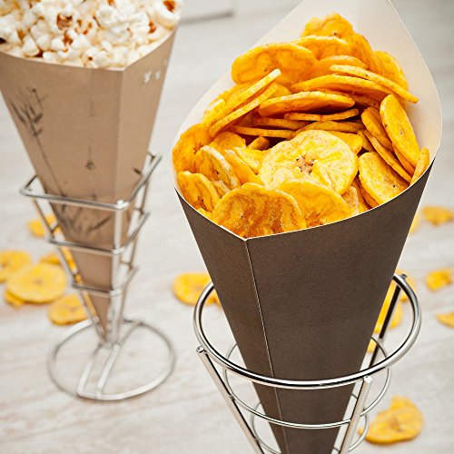 image for Restaurantware Conetek 11.5-Inch Eco-Friendly Black Finger Food Cones: