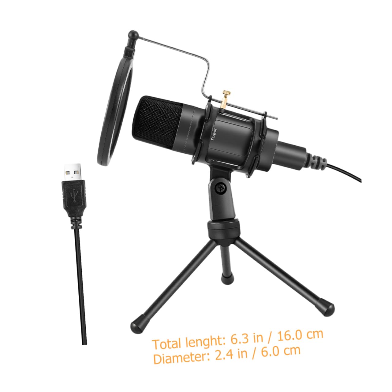 CAXUSD 1Set USB Gaming Microphone Set Condenser Mic with Noise Reduction for Streaming Live Broadcast Recording Complete Kit with Stand Crisp Sound Quality and Easy Setup