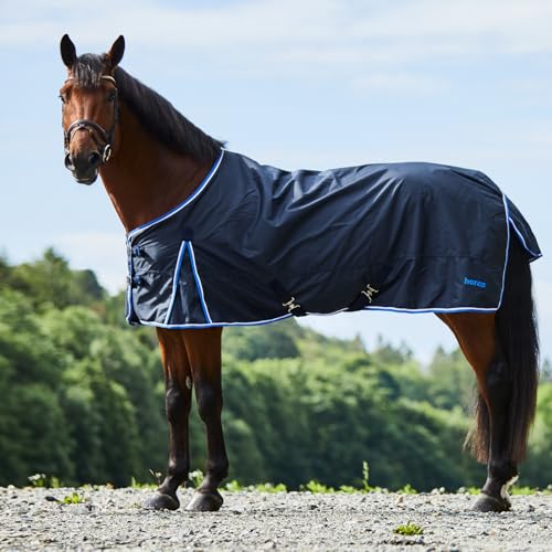 Couverture d'extérieur Glasgow Horze 350g bleu taille 145 pour hiver - 4