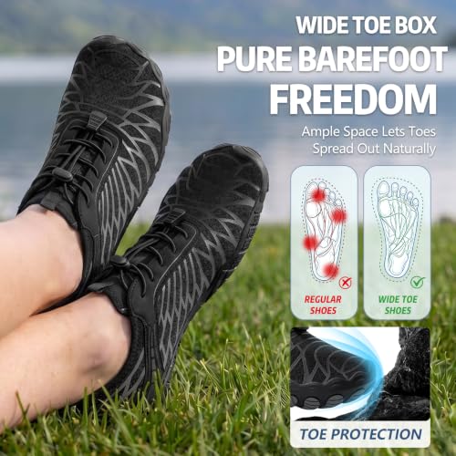 Image of ELETON Barefoot Shoes Women Men Hiking Water Shoes Wide Toe Box Zero Drop