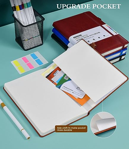 Lined-Journal-Notebook-for-Writing-A5-100-GSM-Thick-Paper-Leather-Hardcover-Journal-for-Woman-Men-Travel-Journal-Diary-160-Pages575-X-838Brown