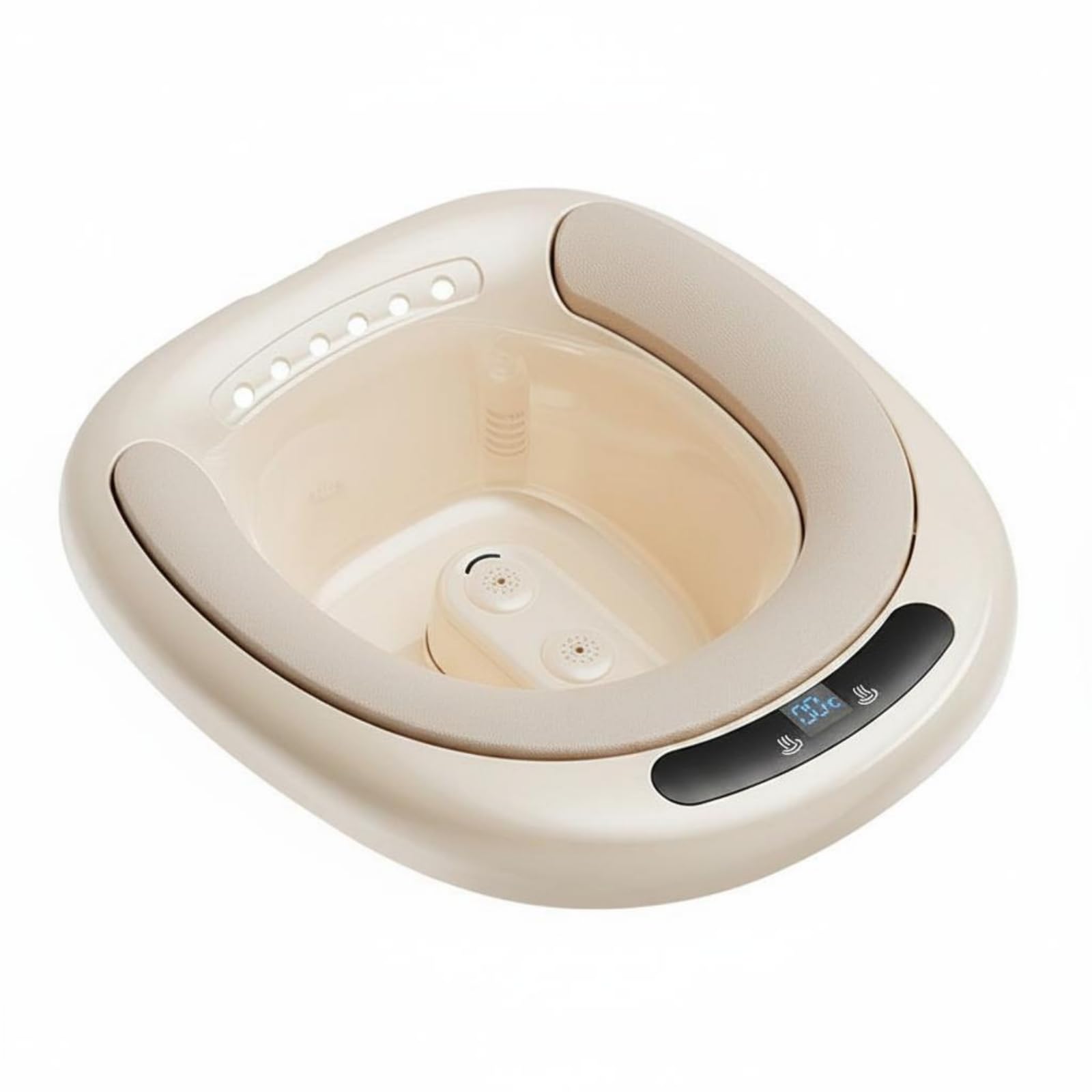 Donna Elettrico per Seduta con Spruzzo Automatico Bacinella per Igiene Intima Lavaggio Detersione Materiale PP PVC Avvio Rapido Adatto a Casa Bagno Post Parto Anziani, Cammello Caldo, PU