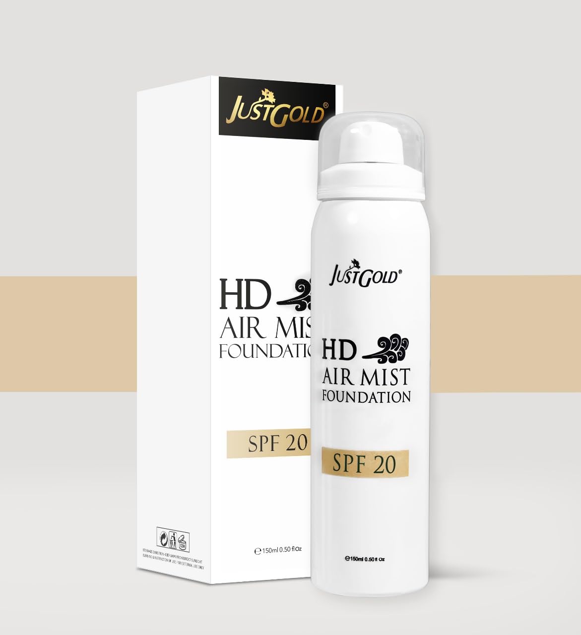JUSTGOLD HD Air Mist Foundation With Spf 20 Full Coverage Spray With Matte Finish For Face And Body | All Skin Types | 9367 (01)-image-13