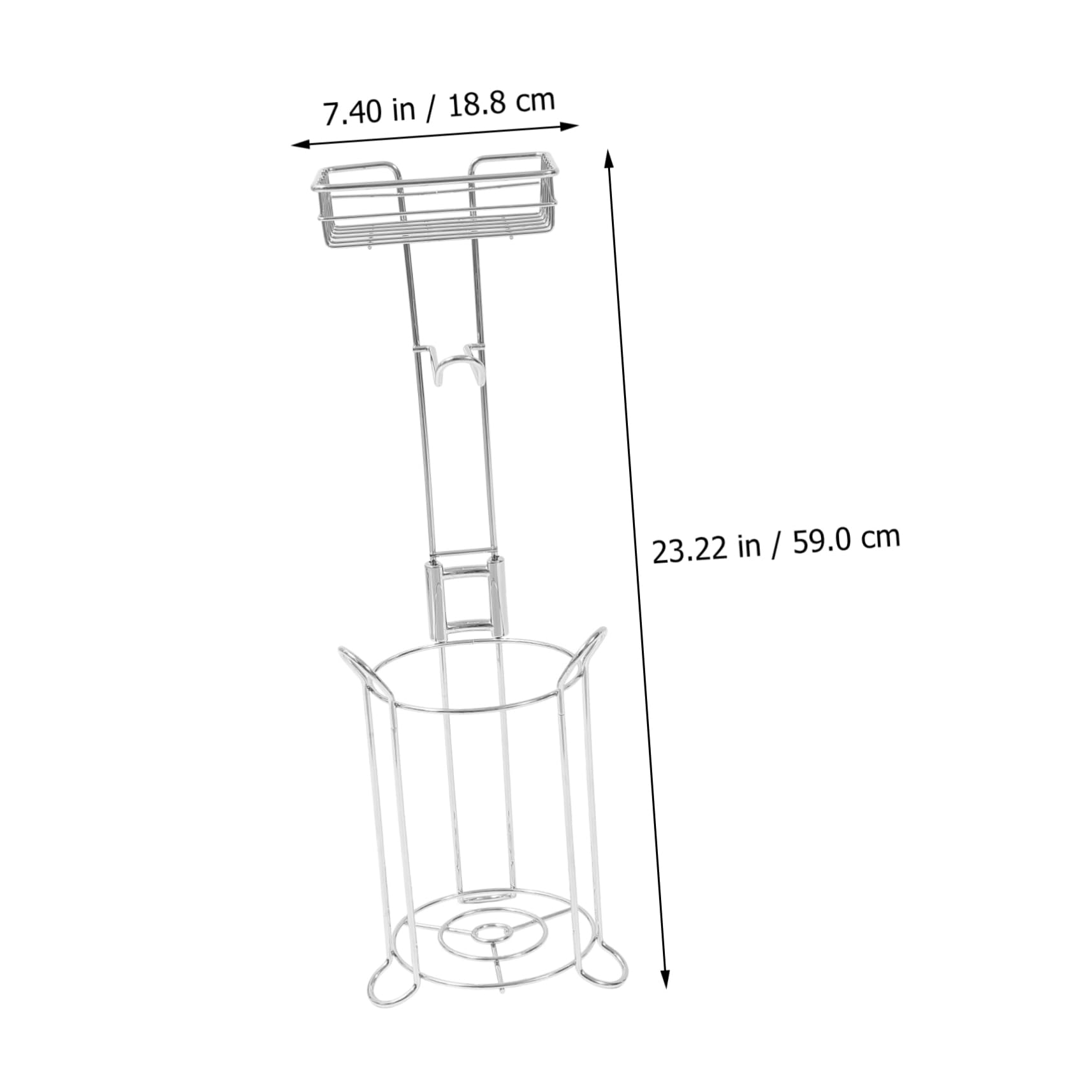 VILLCASE 1Juego Soporte Higiénico Sin Clavos con Estante De Almacenamiento De Hierro Organizador para Cuarto De Rack De Almacenamiento para Papel y Accesorios