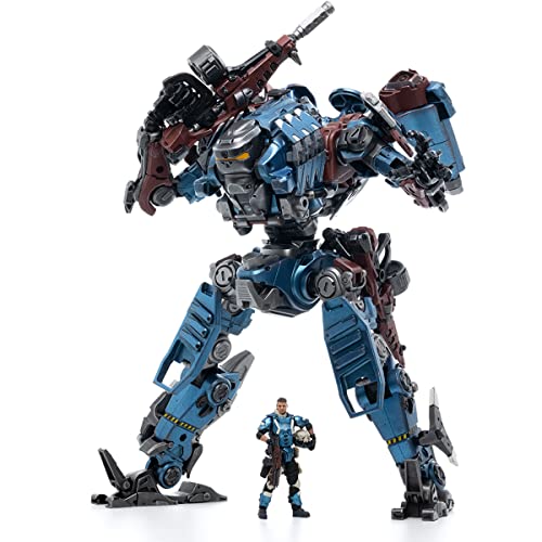 Joytoy 1:25 Scale Action Figures Dark Source Steel Bone Mecha Armor Figure Collection Military Model Purge-01-Combination Warfare Mecha（Blue #TOP6