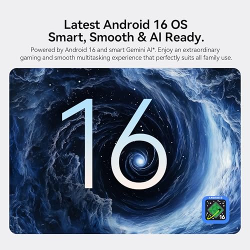 Image of Android 16 Tablet 10.1 Inch 2026 Upgraded, Helio G80 Octa-Core with Gemini AI, 12GB RAM 64GB ROM 1TB Expandable tablets, 7000mAh Battery, 13MP+8MP Dual Camera, 5G WiFi, GPS, BT5.0, for Home Use