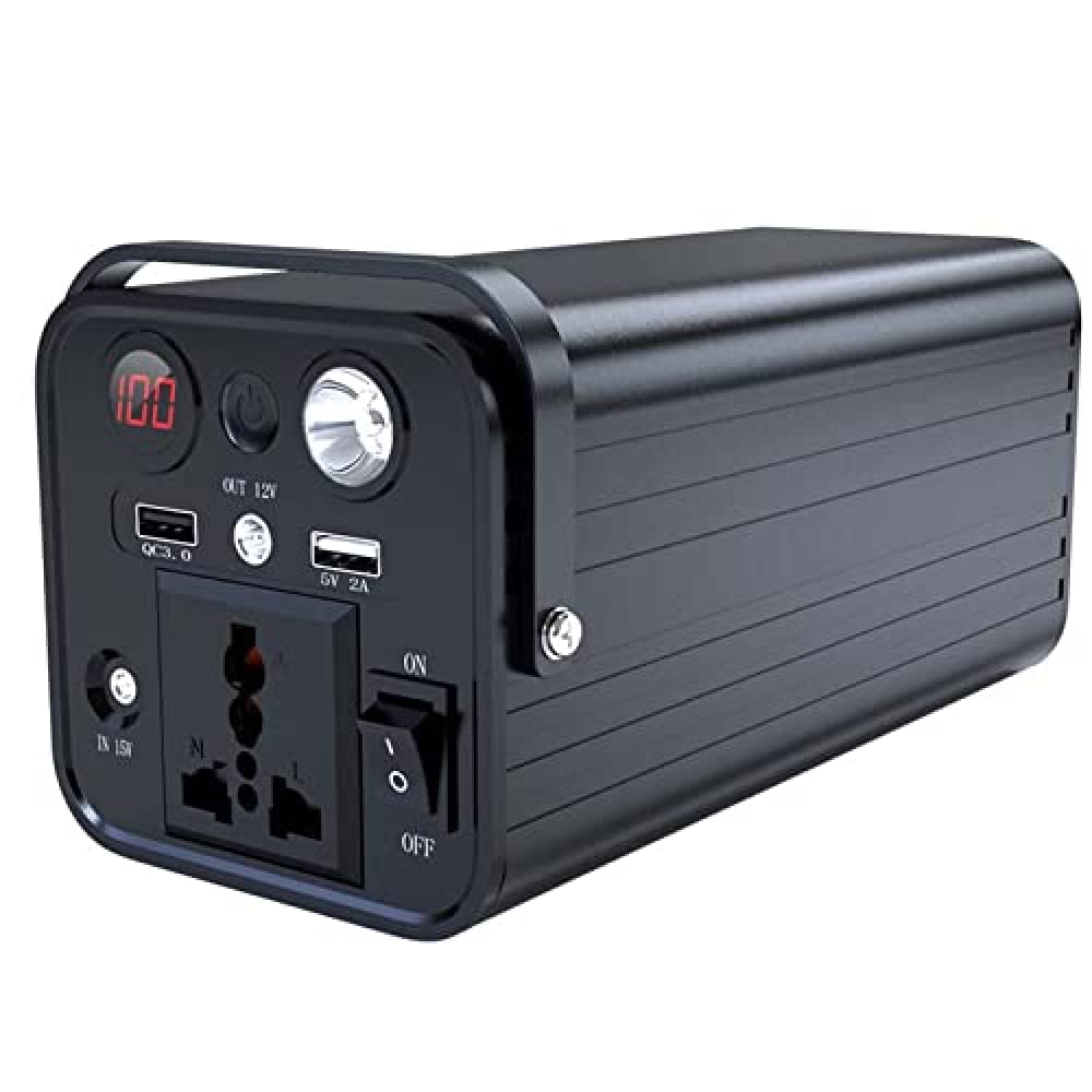Centrale électrique Portable 180 W pour Camping, Centrale électrique Portable 266,4 Wh, Batterie au Lithium de Camping 72 000 mAh d'urgence, avec Lampe de Poche Lumineuse, pour cam
